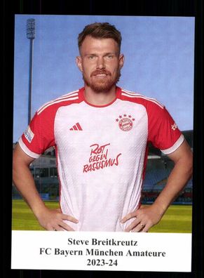 Steve Breitkreutz Autogrammkarte Bayern München Amateure 2023-24