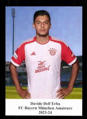 Davide Dell`Erba Autogrammkarte Bayern München Amateure 2023-24