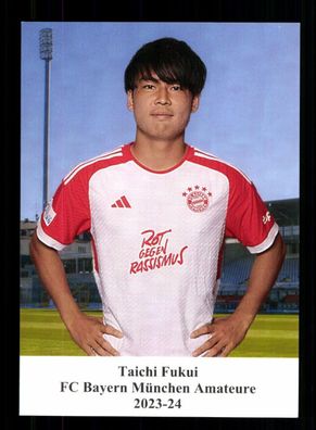 Taichi Fukui Autogrammkarte Bayern München Amateure 2023-24
