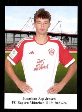 Jonathan Asp Jensen Autogrammkarte Bayern München U 19 2023-24