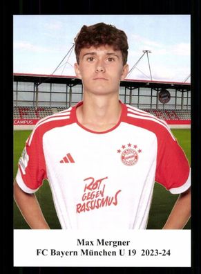 Max Mergner Autogrammkarte Bayern München U 19 2023-24