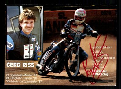 Gerd Riss Motorsport Autogrammkarte Original Signiert + G 39082
