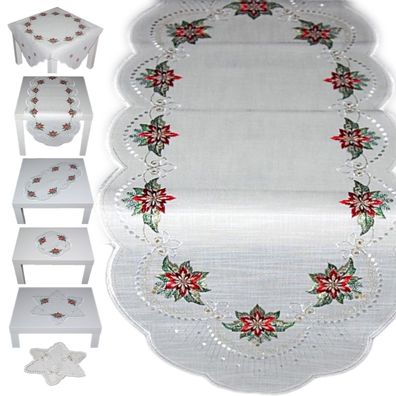 Plauener Spitze Weihnachten Weihnachtskranz Tischdecke Tischläufer Deckchen