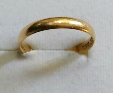 Goldring Ehering Gelbgold Ring 750 18K, Gr.60, 2.57g