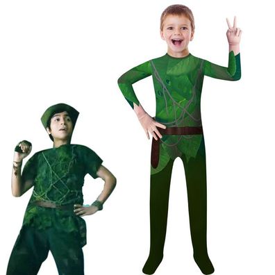 Film Peter Pan & Wendy Cosplay Jumpsuit Kinder Halloween Onesie Junge Party Bodysuit