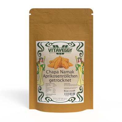 Vitaveggy Trockenobst getrocknete Aprikosen-Röllchen CHAPA-NAMAK 500g Food-United