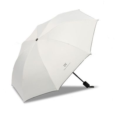 Winddichter Reiseschirm - Kompakt und faltbar - Umgekehrter Regenschirm - Weiß