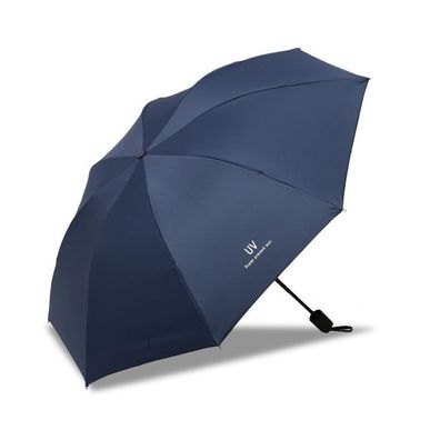 Winddichter Reiseschirm - Kompakt und faltbar - Umgekehrter Regenschirm - Marineblau