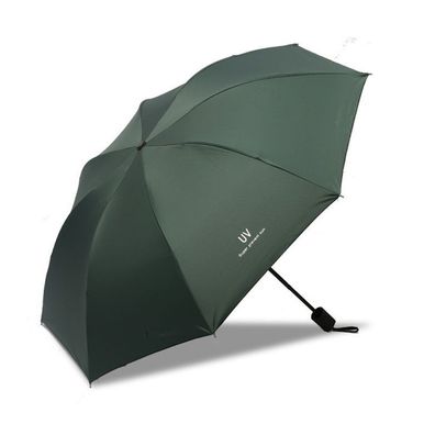 Windfester, kompakter, faltbarer, umgekehrter Regenschirm - Dunkelgrün