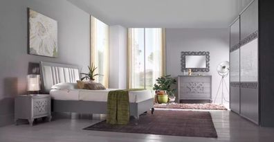 Bett 2x Nachttische Kommode Luxus 6tlg Schlafzimmer Set Hotel Design
