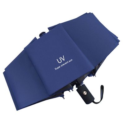 UV-Automatik-Regenschirm und Regen-Klappschirm, Marineblau