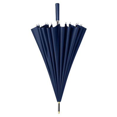 Langstiel-Regenschirm, gerades Gestänge, stoßfester Stoff, Marineblau