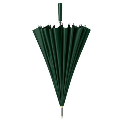 Langstiel-Regenschirm, stoßfester Stoff, stahlgrün