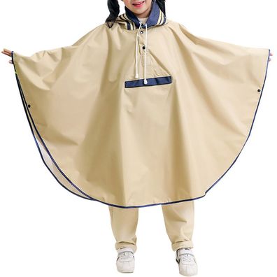 Kinder-Regenmantel, leicht, atmungsaktiv, Khaki, XL