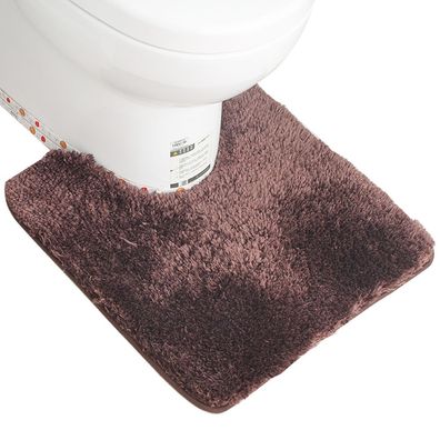 Einfarbige Badvorleger Weicher Plésch, absorbierende Badezimmermatte, Farbe: braun