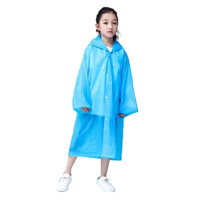 6-teilige Einweg-Regenmäntel für Kinder, blau
