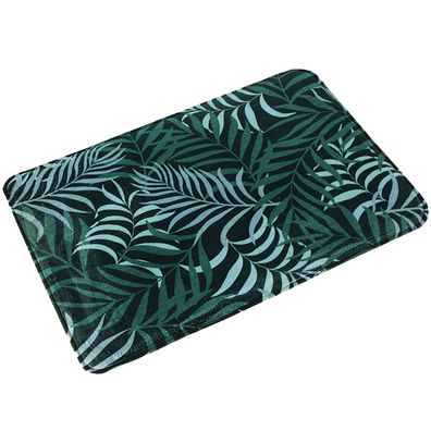 Badematte rutschfest, Mikrofaser Flauschige Badezimmerteppich, Muster: Blätter