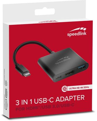 Speedlink USB-C USB-Hub + HDMI auf USB Adapter Type-C 3.1 Monitor TV Beamer PC
