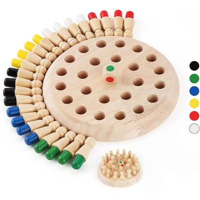 Memory Schach Holz, Memory Match Stick Schach, Schachspiel, Farbe: braun