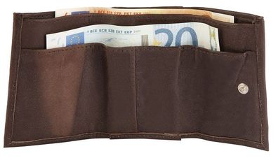 Excellanc 3020003-009 Mini-Geldbörse Echtleder braun 9 x 6 cm