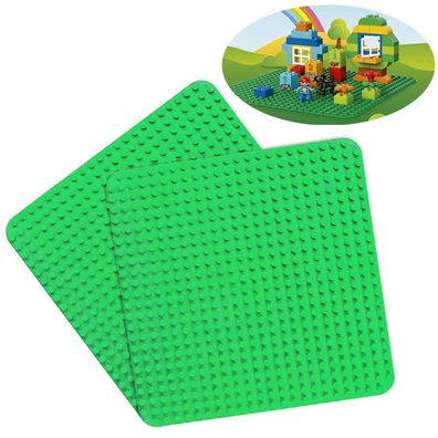 Kompatibel mit Große Bauplatte Lego Duplo, Kreatives Vorschulspielzeug, Farbe: grén