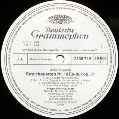 Deutsche Grammophon 2530 719 - Streichquartette No. 8 & No. 10