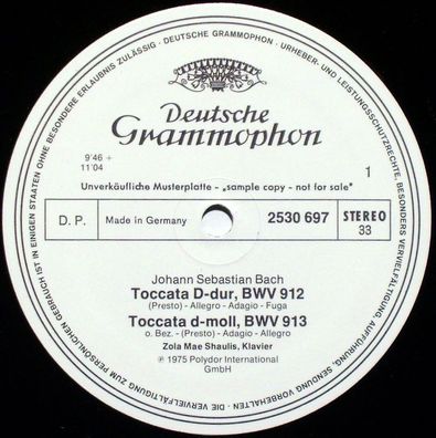 Deutsche Grammophon 2530 697 - Toccaten