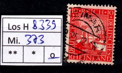 Los H8339: Deutsches Reich Mi. 373, gest.