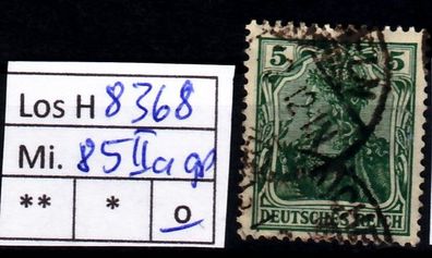 Los H8368: Deutsches Reich Mi. 85 IIa, gest., gepr.
