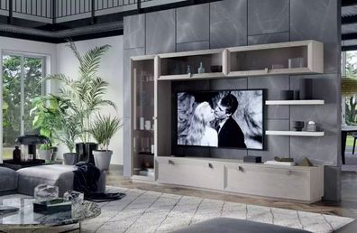 Wohnwand Schrank TV-Schrank Praktisch Wohnzimmer Set Wohnmöbel