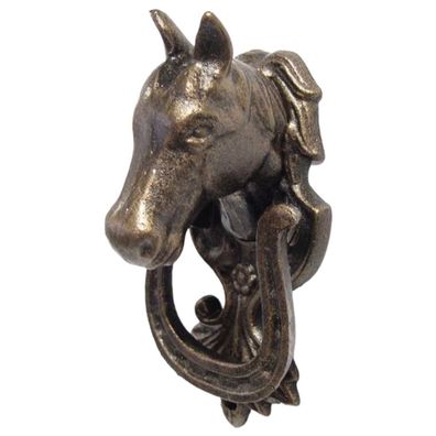 vianmo Gusseisen Türklopfer Pferdekopf Farbe Bronze