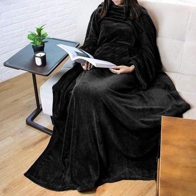 Kreativ vielseitig Hoodie Blanket Wohnzimmer Decke Velcro Homewear Nachthemd Umhang