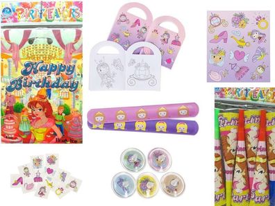 100 Teile für 10 Kinder Prinzessin Party Mädchen Geburtstag Mitgebsel Give away