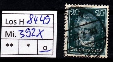 Los H8449: Deutsches Reich Mi. 392 X, gest.