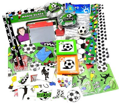 26 Teile FUßBALL-Set Kleinspielzeug Mitgebsel Mix Kindergeburtstag Tombola Preis