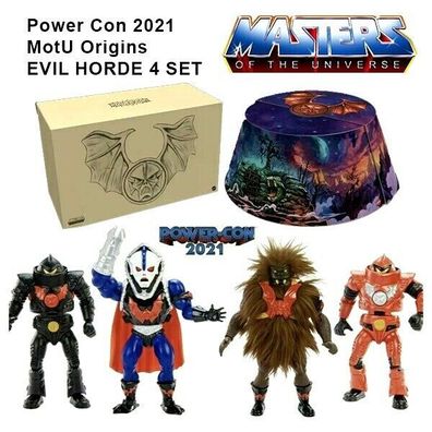 The Evil Horde 4 Set - Masters OF THE Universe Origins Power Con 2021 Mattel