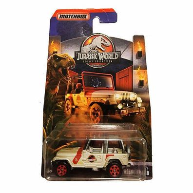Matchbox Jurassic WORLD Legacy - 1993 Jeep Wrangler #18 Soft Top