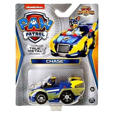 PAW Patrol CHASE - Mighty Pups Super Paws True Metal 1:55 NEU