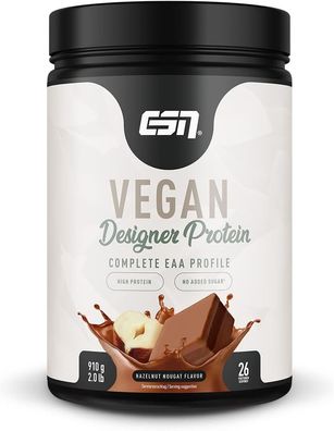 ESN Vegan Designer Protein Pulver, Hazelnut Nougat, 910g + Shaker Gratis
