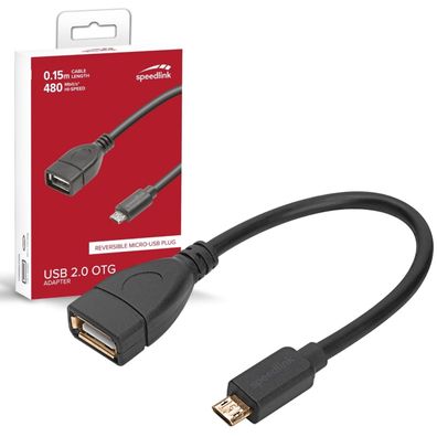 Speedlink OTG Adapter Kabel USB-A Buchse auf Micro-USB Stecker für Handy Tablet