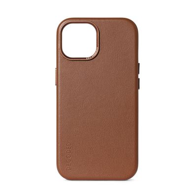 Decoded Leather Backcover für iPhone 15 - Tan
