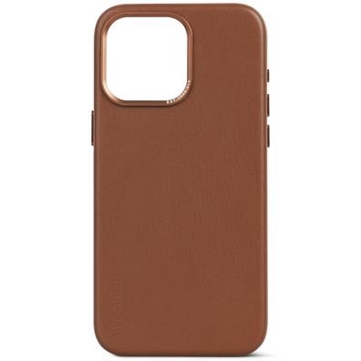 Decoded Leather Backcover für iPhone 15 Pro - Tan