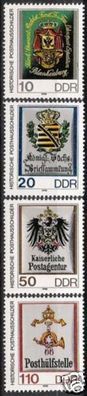 DDR Nr.3302/05 * * Posthausschilder 1990, postfrisch