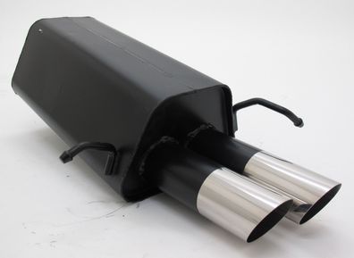 NOVUS Sportauspuff Endschalldämpfer 2x76mm MS passend für Mercedes CLK W209
