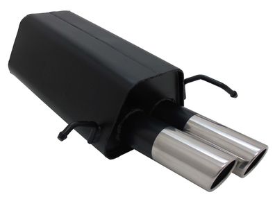 NOVUS Sportauspuff Endschalldämpfer 2x76mm SR passend für Mercedes CLK W209