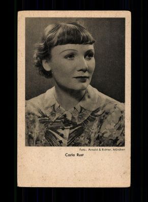 Carla Rust Autogrammkarte 1940er Jahre ohne Unterschrift # BC 206322