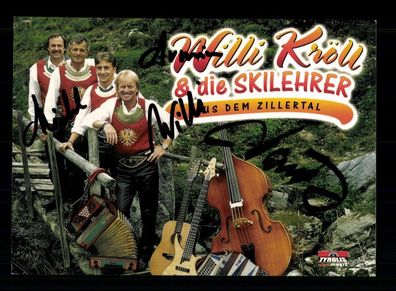 Willi Kröll und die Skilehrer aus dem Zillertaler Original Signiert ##BC 203120