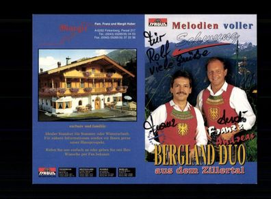 Bergland Duo Autogrammkarte Original Signiert ## BC 203183