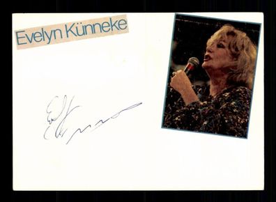 Evelyn Künneke Original Signiert ## BC 206851