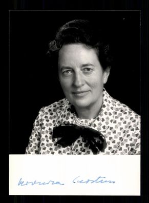 Veronica Carstens 1923-2013 Ehefrau von Karl Carstens Orig. Signiert # BC 203434